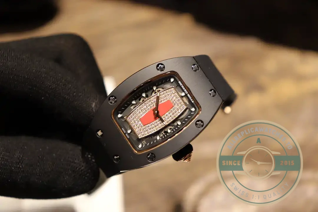 Replica Richard Mille 007-1 Black Ceramic Red Lips - Top-Tier Swiss Replica Watch