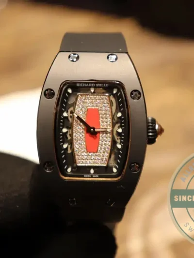 Replica Richard Mille 007-1 Black Ceramic Red Lips - Factory Super Clone Watch
