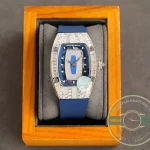 Replica Richard Mille 007-1 Diamond Crown Blue Strap - Affordable Luxury Replica Timepiece