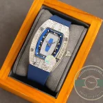 Replica Richard Mille 007-1 Diamond Crown Blue Strap - Factory Super Clone Watch