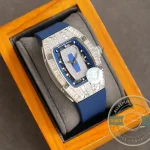 Replica Richard Mille 007-1 Diamond Crown Blue Strap - Affordable Luxury Replica Timepiece