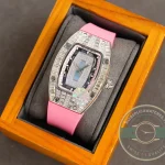 Replica Richard Mille 007-1 Diamond Crown Pink Strap - Budget Luxury Replica Watch