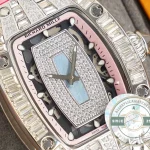 Replica Richard Mille 007-1 Diamond Crown Pink Strap - Luxury Replica Watch