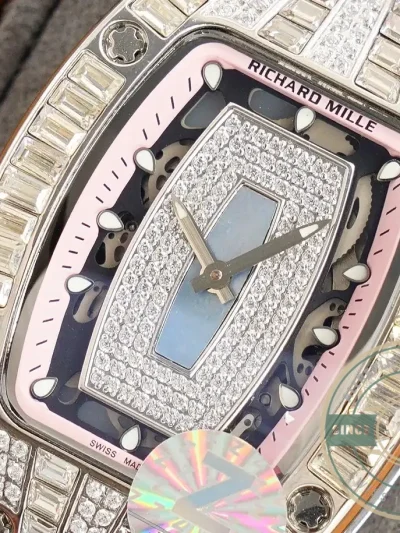 Replica Richard Mille 007-1 Diamond Crown Pink Strap - Affordable Luxury Replica Timepiece
