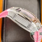 Replica Richard Mille 007-1 Diamond Crown Pink Strap - Premium Super Clone Watch