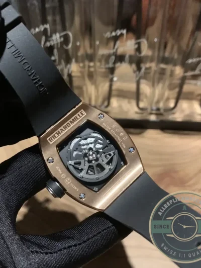 Replica Richard Mille 010 Rose Gold Diamonds Arabic Numerals - Premium Super Clone Watch