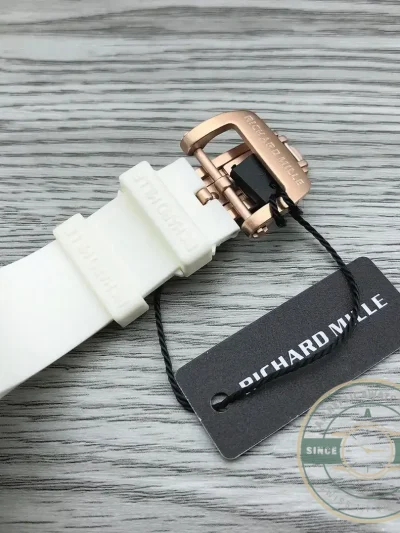 Replica Richard Mille 010 Rose Gold White Strap - Affordable Super Clone Watch