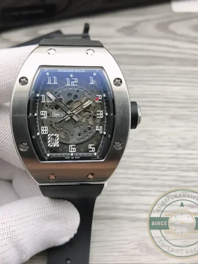 Replica Richard Mille 010 Rose Gold White Strap - Best Quality Replica Watch