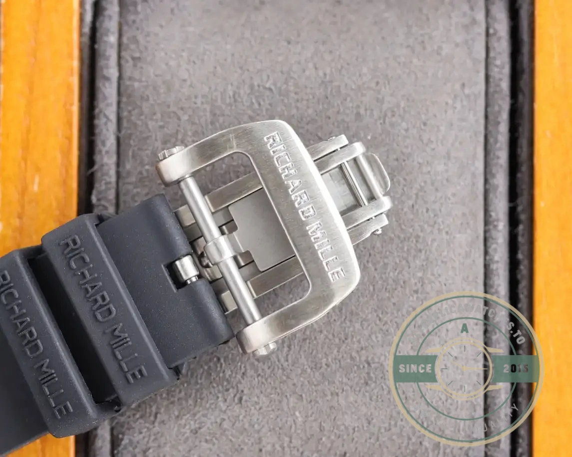Replica Richard Mille 010 Titanium Diamonds Black Strap - 1:1 Swiss Replica Watch