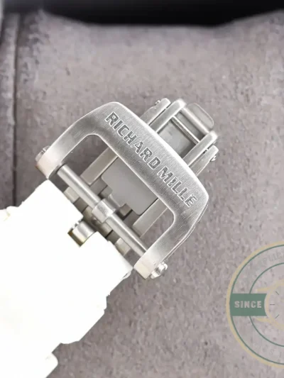 Replica Richard Mille 010 Titanium Diamonds White Strap - Affordable Super Clone Watch