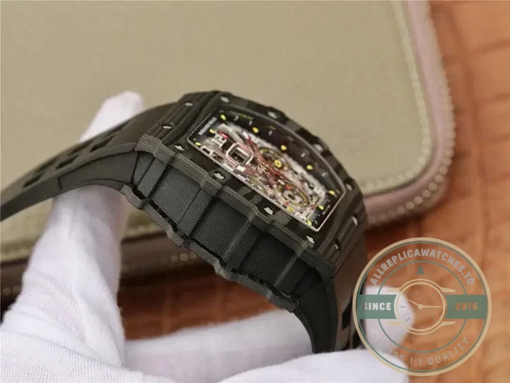 Replica Richard Mille 011-03 Carbon Fiber Black Strap - Best Quality Replica Watch