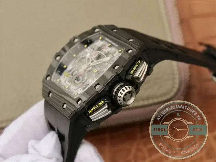 Replica Richard Mille 011-03 Carbon Fiber Black Strap - Affordable Luxury Replica Timepiece