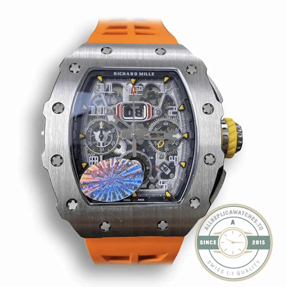 Replica Richard Mille 011-03 Orange Strap - Premium Super Clone Watch