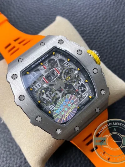 Replica Richard Mille 011-03 Orange Strap - Premium Super Clone Watch
