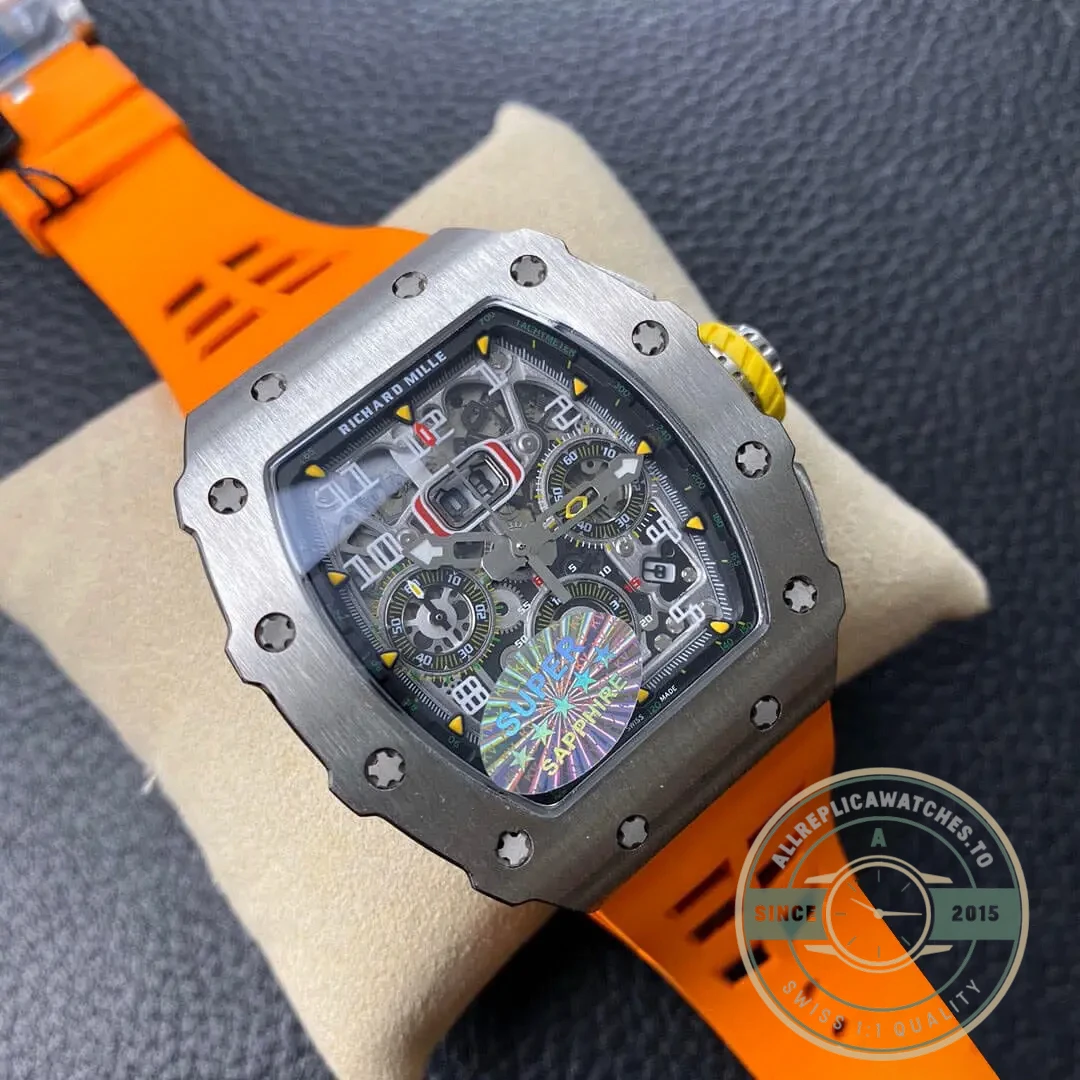 Replica Richard Mille 011-03 Orange Strap - Premium Super Clone Watch