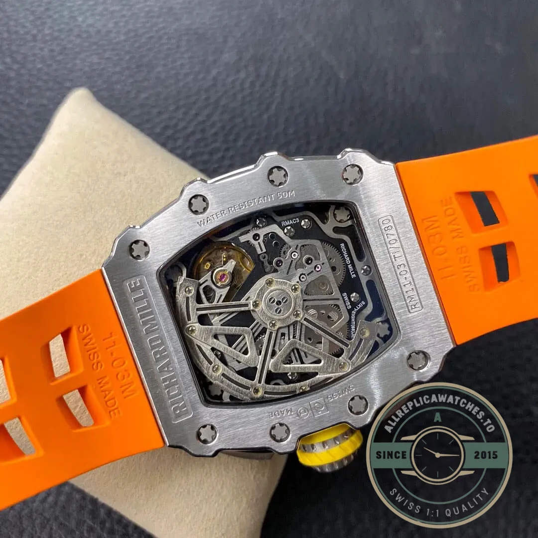 Replica Richard Mille 011-03 Orange Strap - Best Quality Replica Watch
