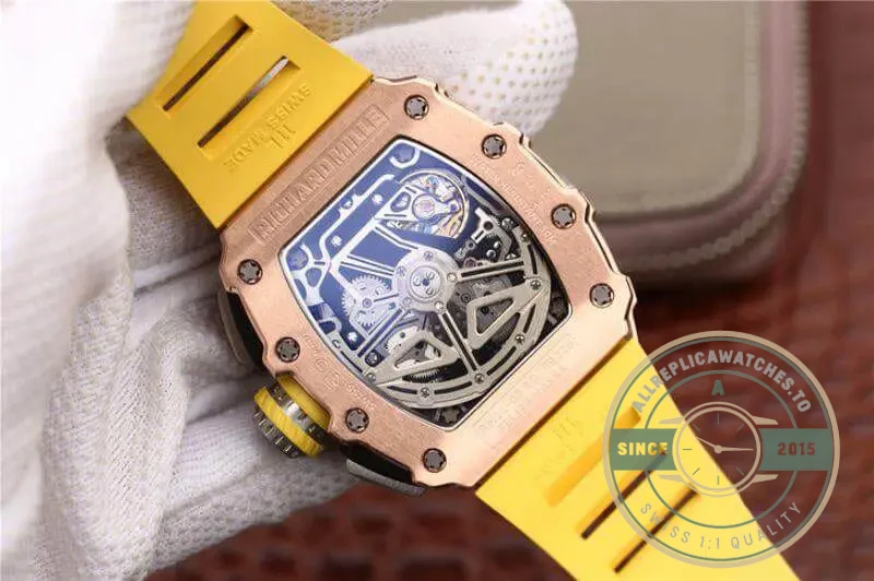 Replica Richard Mille 011-03 Swiss Eta7750 Yellow Strap - Best Quality Replica Watch
