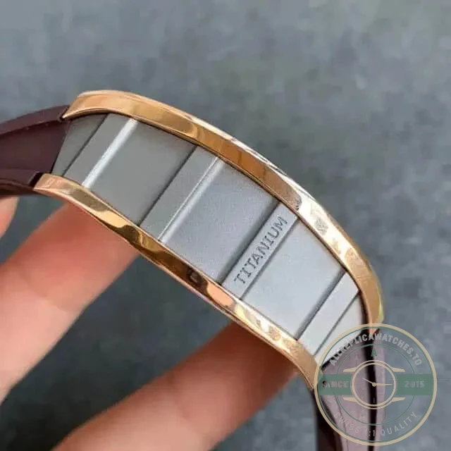 Replica Richard Mille 011 Brown Rubber Strap - Swiss Movement Replica Watch