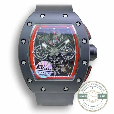 Replica Richard Mille 011 Ceramic Black Strap - Premium Super Clone Watch