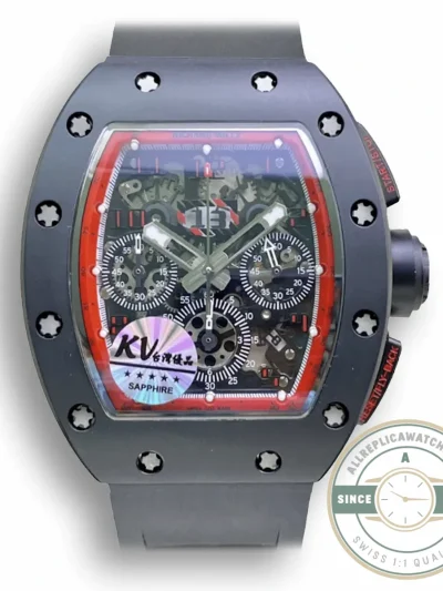 Replica Richard Mille 011 Ceramic Black Strap - Premium Super Clone Watch