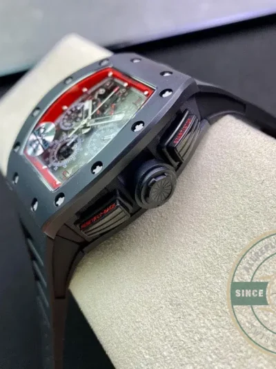 Replica Richard Mille 011 Ceramic Black Strap - High-Grade Replica Watch