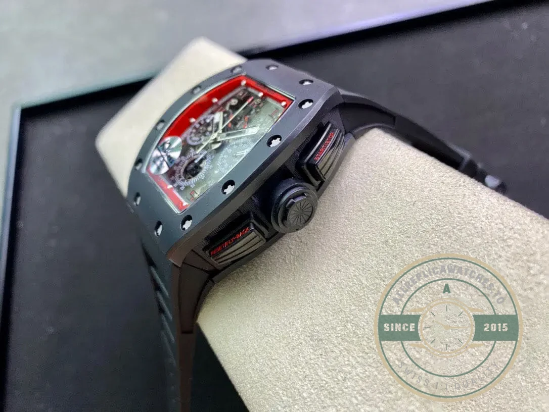 Replica Richard Mille 011 Ceramic Black Strap - High-Grade Replica Watch