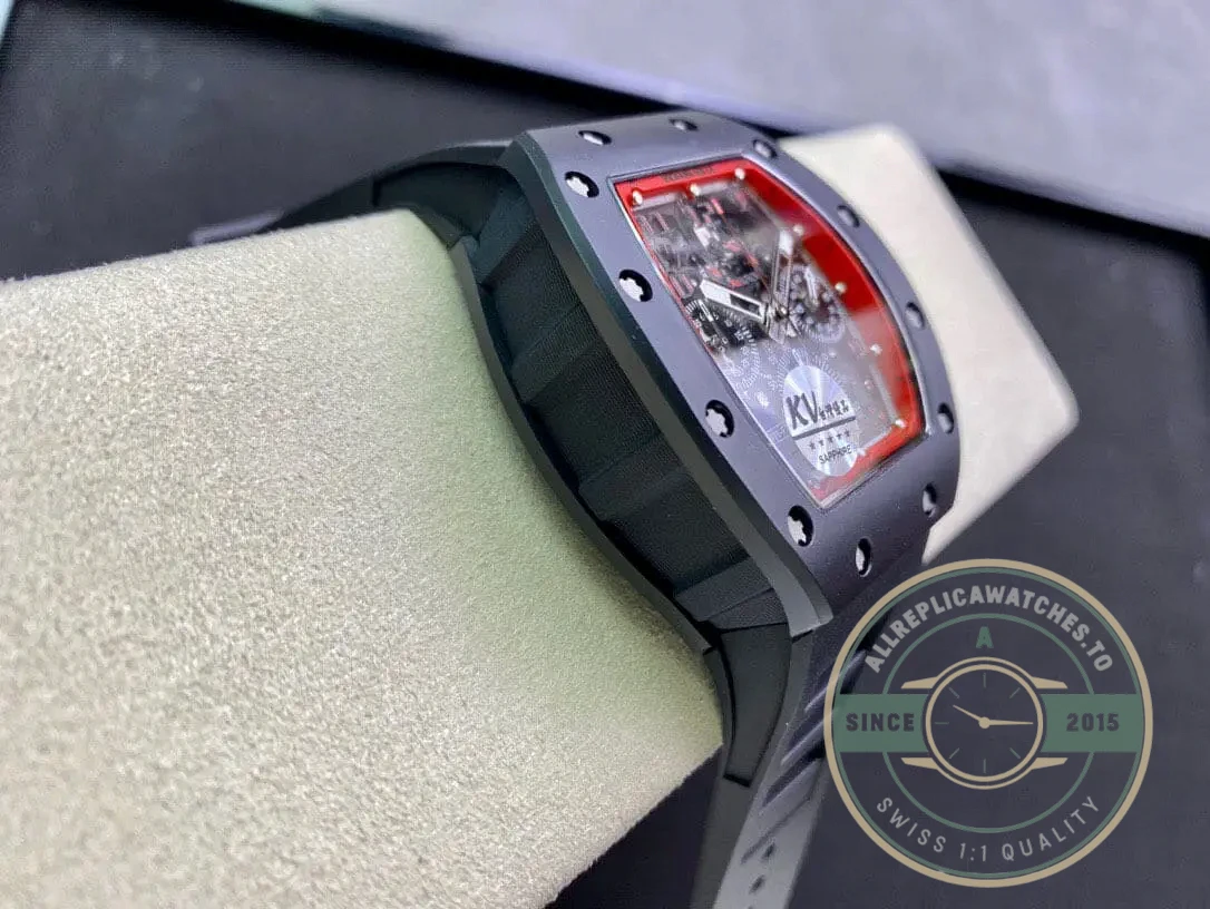 Replica Richard Mille 011 Ceramic Black Strap - Top-Tier Swiss Replica Watch