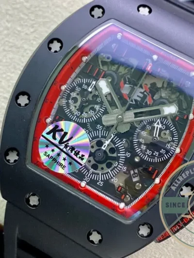 Replica Richard Mille 011 Ceramic Black Strap - 1:1 Swiss Replica Watch