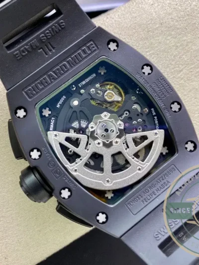 Replica Richard Mille 011 Ceramic Black Strap - 1:1 Swiss Replica Watch