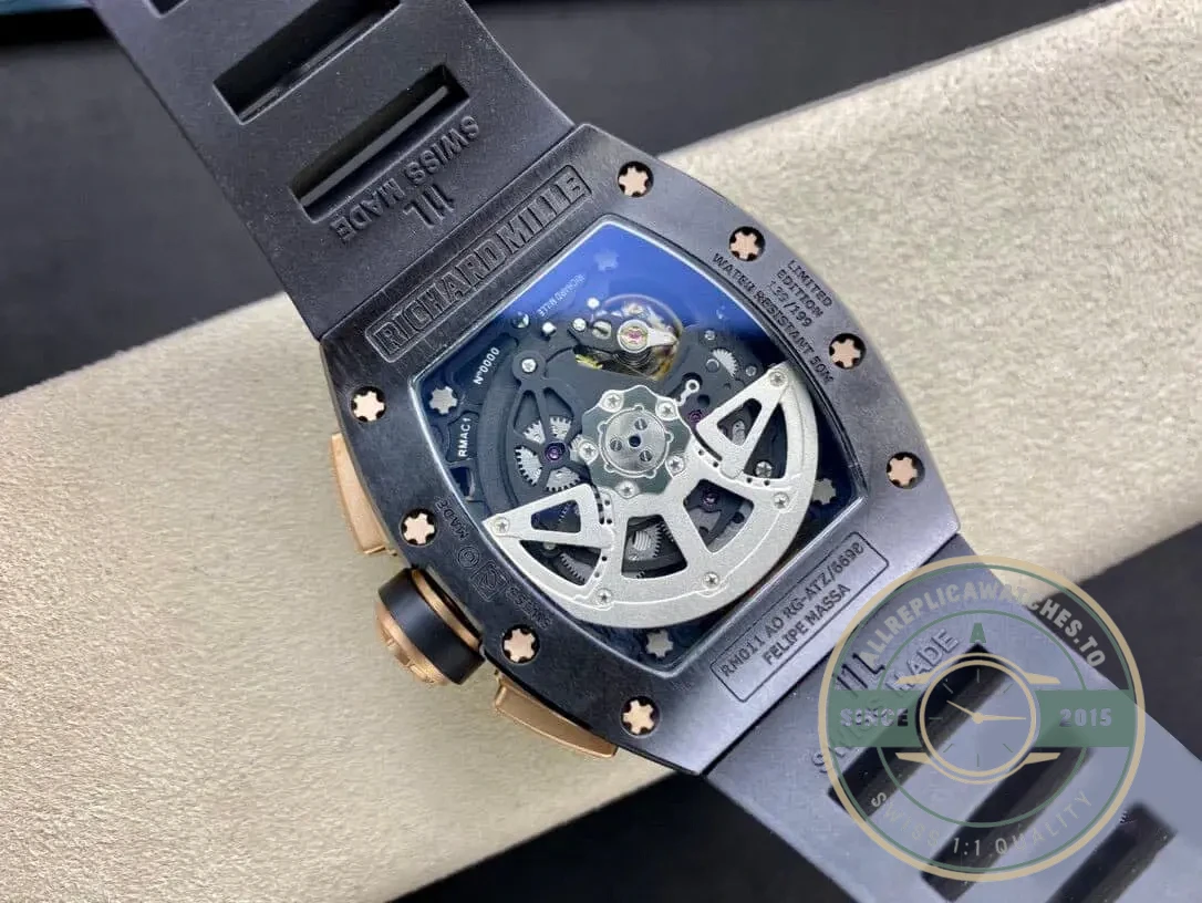 Replica Richard Mille 011 Ceramic Skeleton Dial - Swiss Movement Replica Watch