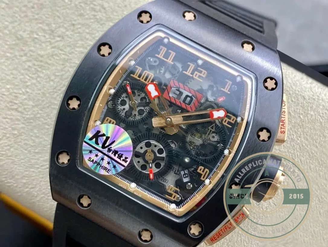 Replica Richard Mille 011 Ceramic Skeleton Dial - Luxury Replica Watch