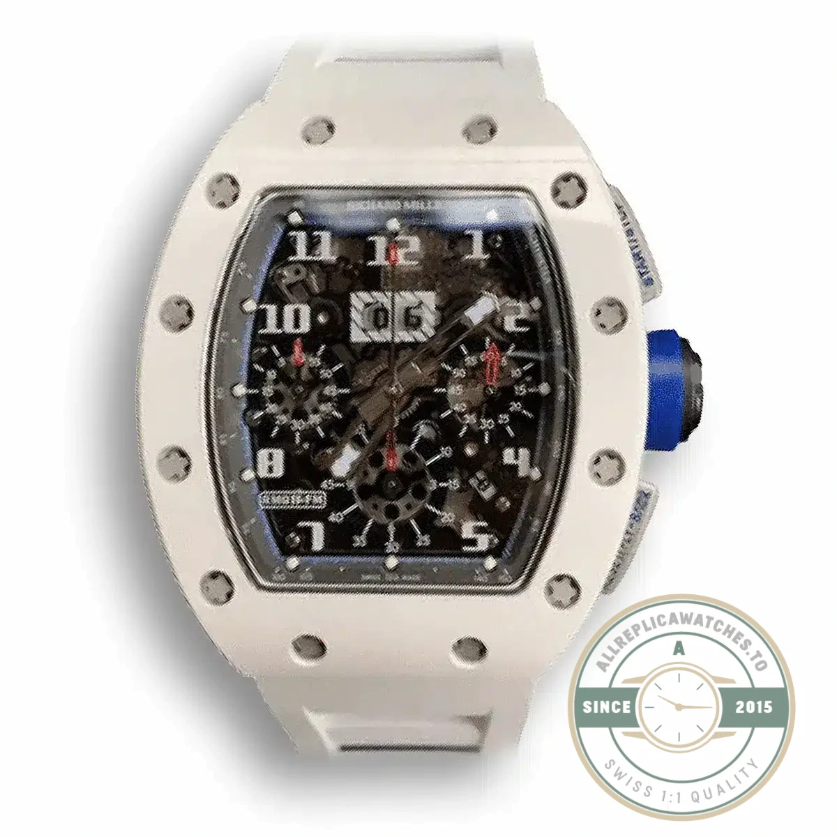 Replica Richard Mille 011 Ceramic White Strap - Affordable Super Clone Watch