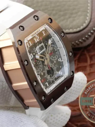 Replica Richard Mille 011 Ceramic White Strap Black Case - Top-Tier Swiss Replica Watch