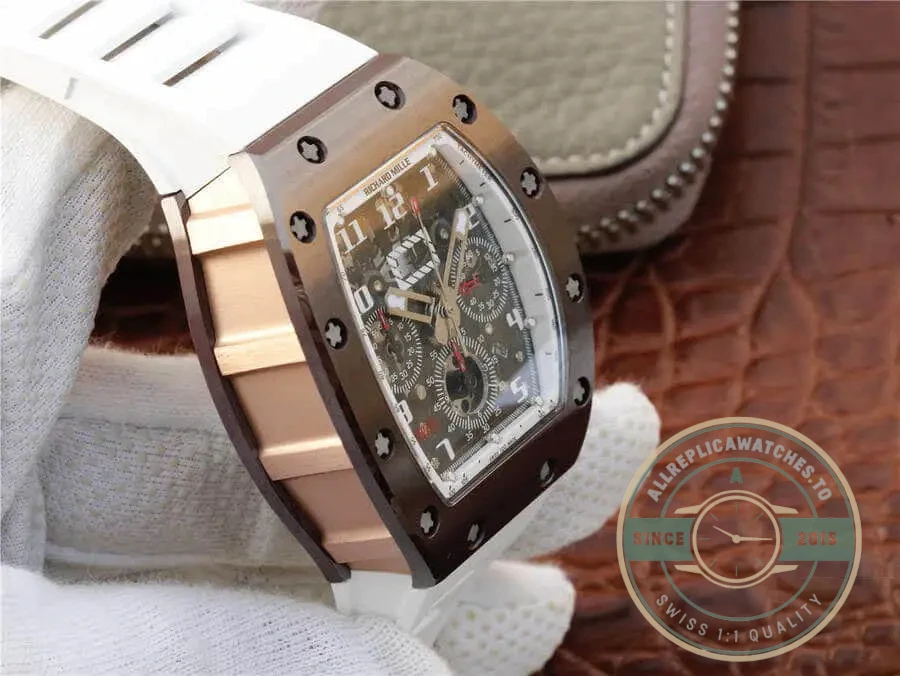 Replica Richard Mille 011 Ceramic White Strap Black Case - Top-Tier Swiss Replica Watch