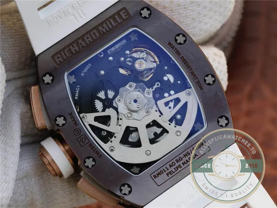 Replica Richard Mille 011 Ceramic White Strap Black Case - Affordable Super Clone Watch