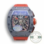 Replica Richard Mille 011 Red Rubber Strap - High-Grade Replica Watch