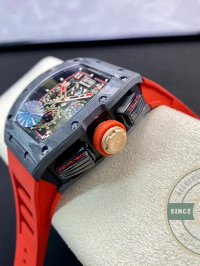 Replica Richard Mille 011 Red Rubber Strap - Premium Super Clone Watch
