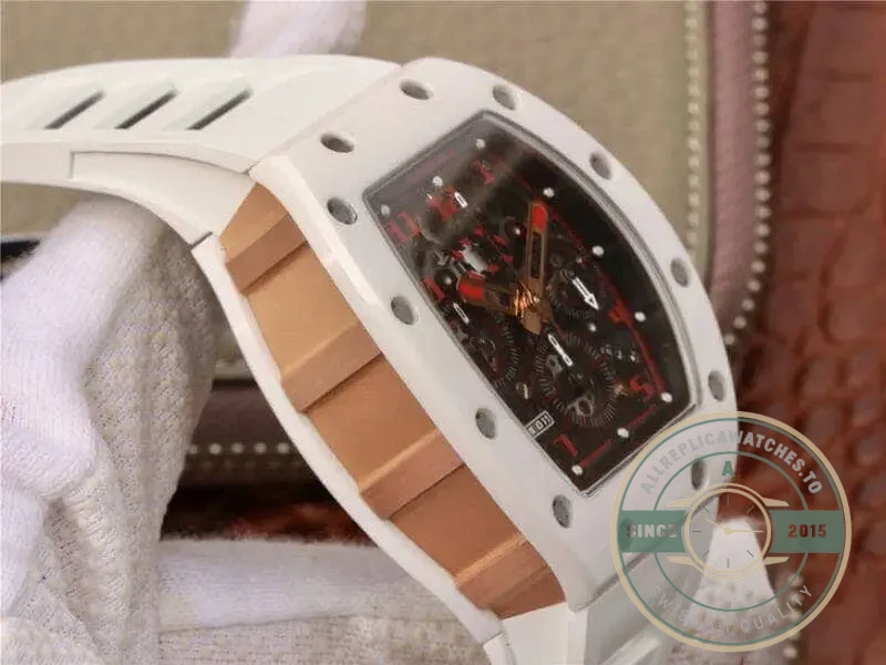 Replica Richard Mille 011 Swiss Eta7750 Crystal Dial With Red Paint On Marker - Swiss-Made Clone Watch