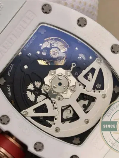 Replica Richard Mille 011 Swiss Eta7750 Crystal Dial With Red Paint On Marker - Best Quality Replica Watch