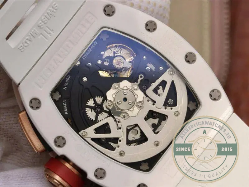 Replica Richard Mille 011 Swiss Eta7750 Crystal Dial With Red Paint On Marker - Best Quality Replica Watch