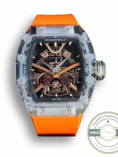 Replica Richard Mille 047 New Samurai Armor Orange Strap - Premium Super Clone Watch