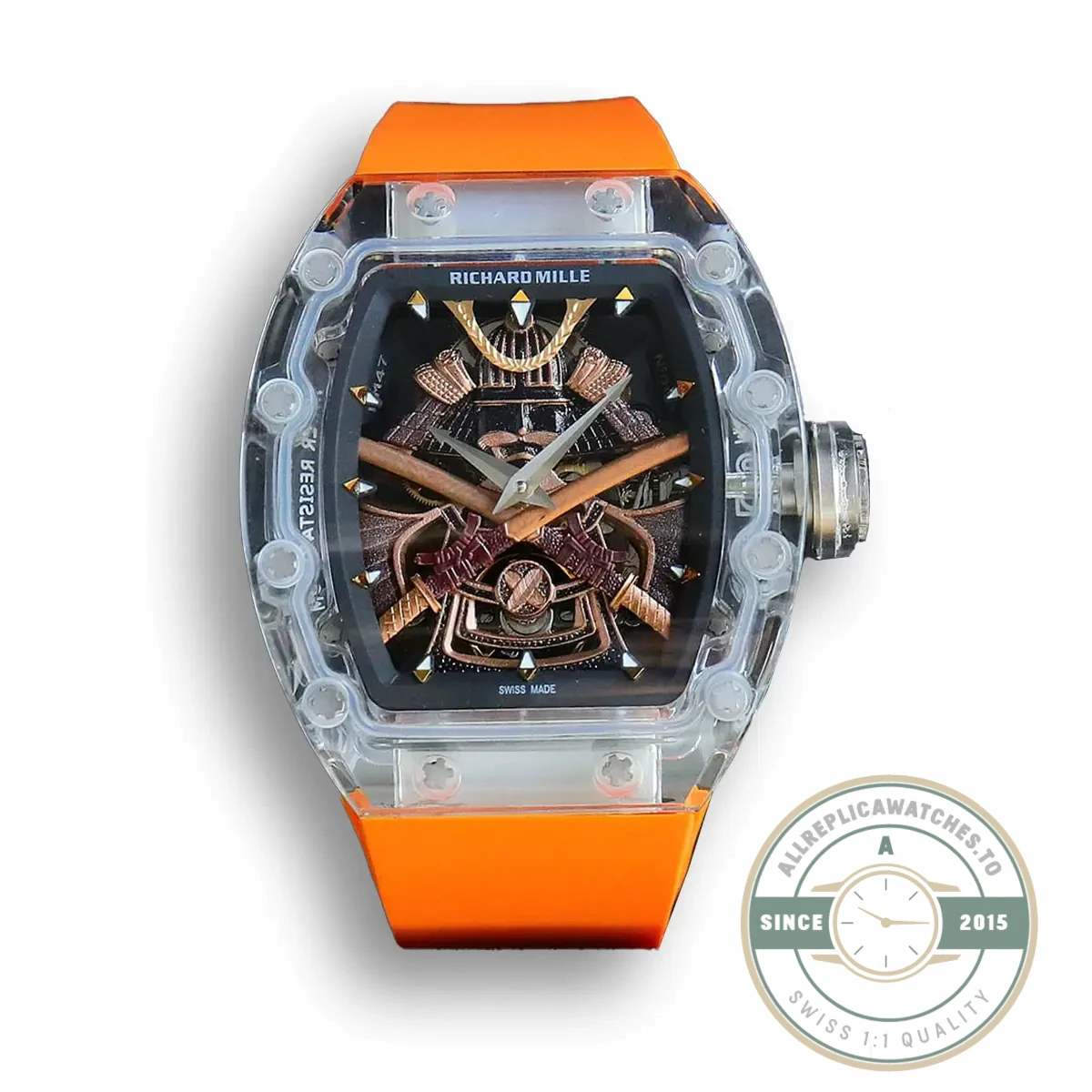 Replica Richard Mille 047 New Samurai Armor Orange Strap - Premium Super Clone Watch