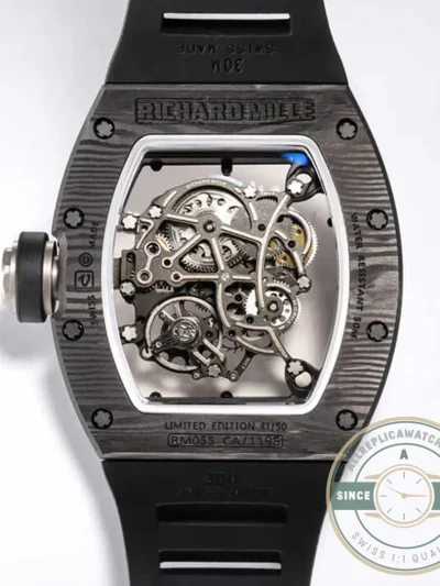 Replica Richard Mille 055 Carbon Fiber Dial - Luxury Replica Watch
