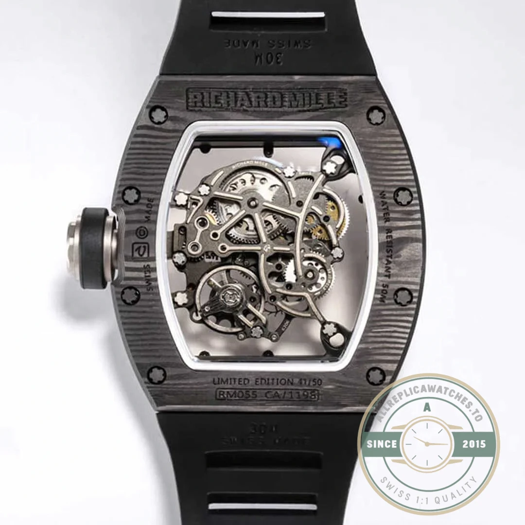 Replica Richard Mille 055 Carbon Fiber Dial - Luxury Replica Watch