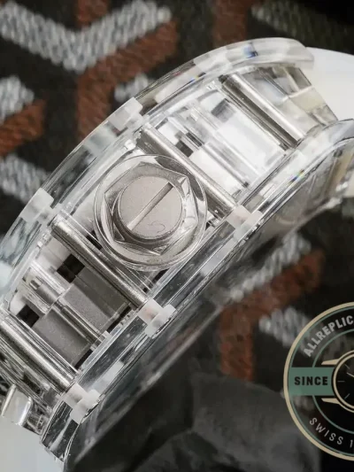 Replica Richard Mille 055 Glass Transparent Black Bezel - Top-Tier Swiss Replica Watch