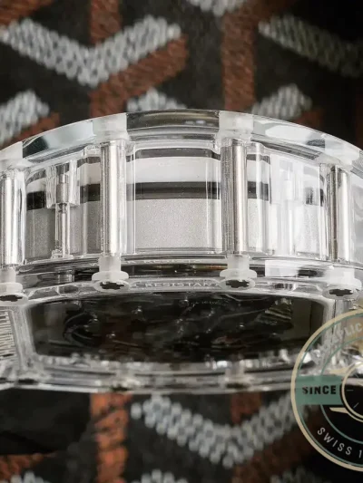Replica Richard Mille 055 Glass Transparent Black Bezel - Swiss Movement Replica Watch