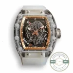 Replica Richard Mille 055 Glass Transparent Gold Bezel - Premium Super Clone Watch