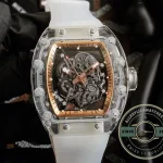 Replica Richard Mille 055 Glass Transparent Gold Bezel - Luxury Replica Watch