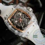 Replica Richard Mille 055 Glass Transparent Gold Bezel - Affordable Super Clone Watch