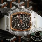 Replica Richard Mille 055 Glass Transparent Gold Bezel - Luxury Replica Watch